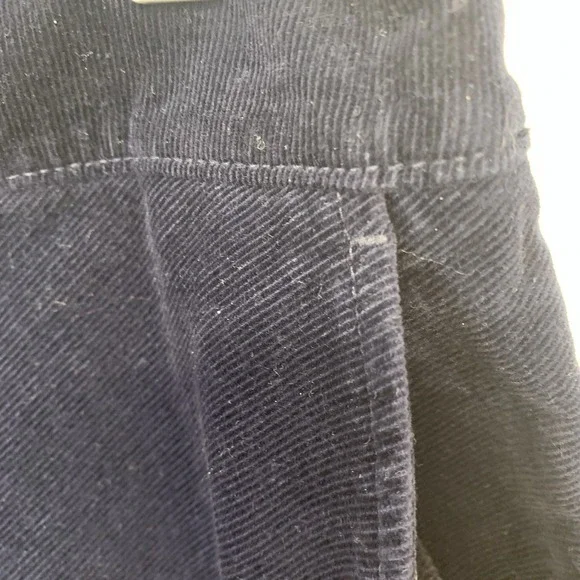 Talbots Corduroy Skirt 8 Navy Blue Pockets Above Knee Stretch Casual Work Travel - Picture 2 of 8
